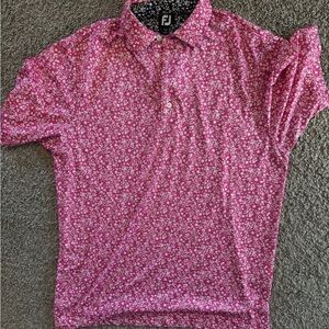 FootJoy Pink Floral Polo Shirt